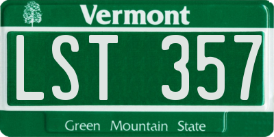 VT license plate LST357