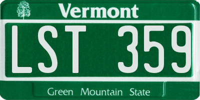 VT license plate LST359