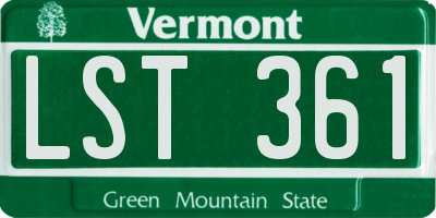 VT license plate LST361