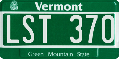 VT license plate LST370