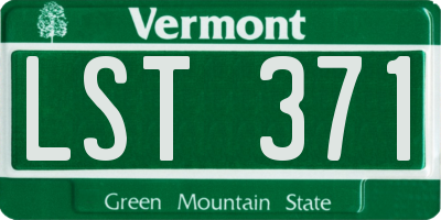VT license plate LST371