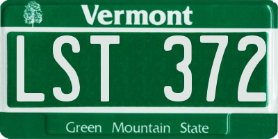 VT license plate LST372