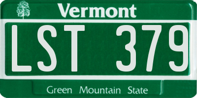 VT license plate LST379