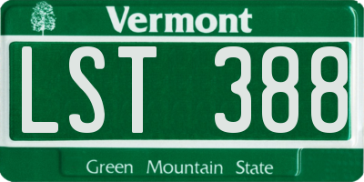 VT license plate LST388