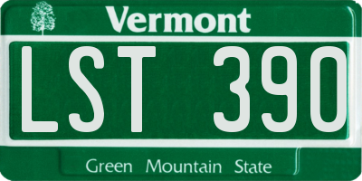 VT license plate LST390