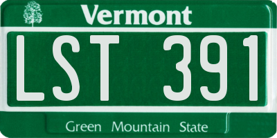 VT license plate LST391