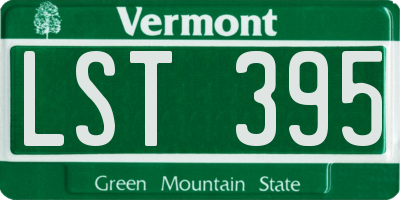 VT license plate LST395