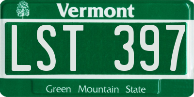 VT license plate LST397