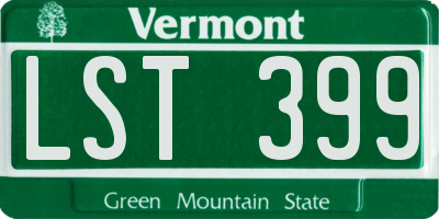 VT license plate LST399