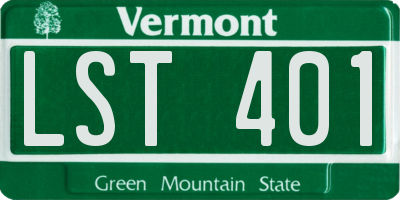 VT license plate LST401