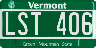 VT license plate LST406