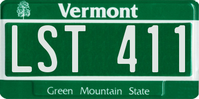VT license plate LST411