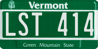VT license plate LST414