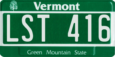 VT license plate LST416