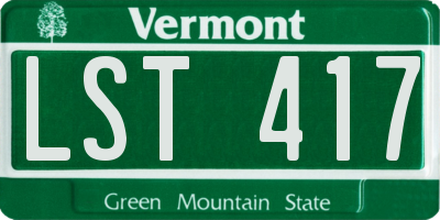 VT license plate LST417