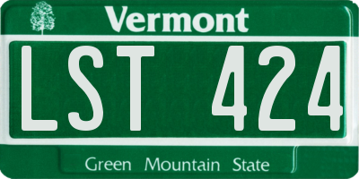VT license plate LST424