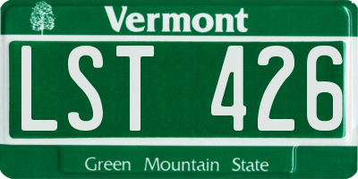 VT license plate LST426