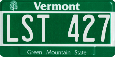 VT license plate LST427