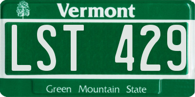VT license plate LST429