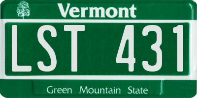 VT license plate LST431