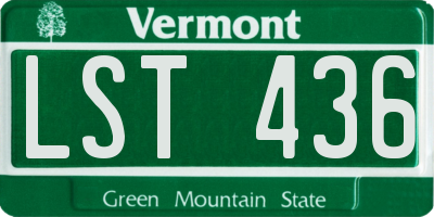 VT license plate LST436