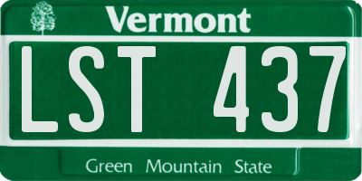 VT license plate LST437