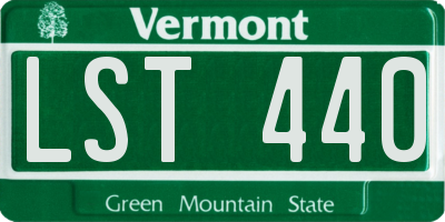 VT license plate LST440