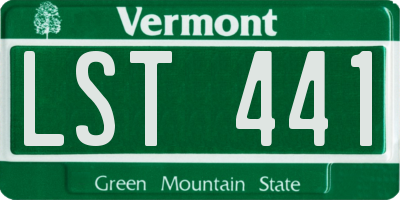 VT license plate LST441