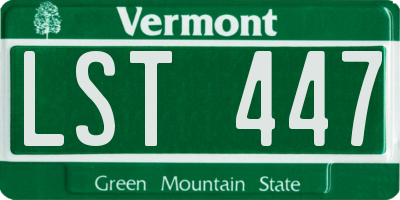 VT license plate LST447