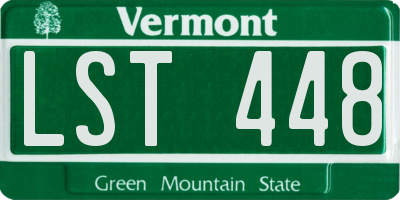 VT license plate LST448