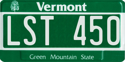 VT license plate LST450