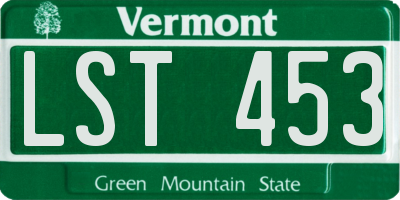 VT license plate LST453
