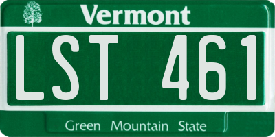 VT license plate LST461