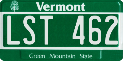 VT license plate LST462