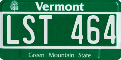 VT license plate LST464