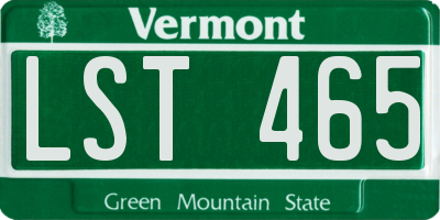 VT license plate LST465