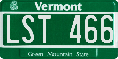 VT license plate LST466