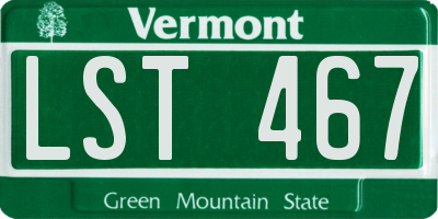 VT license plate LST467