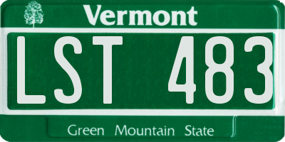VT license plate LST483