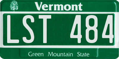VT license plate LST484
