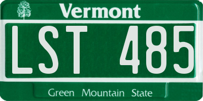 VT license plate LST485