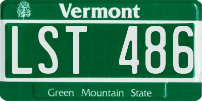 VT license plate LST486