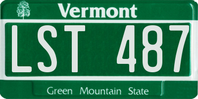 VT license plate LST487