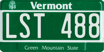 VT license plate LST488