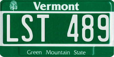 VT license plate LST489