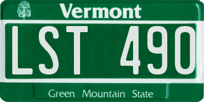 VT license plate LST490