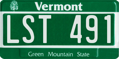 VT license plate LST491