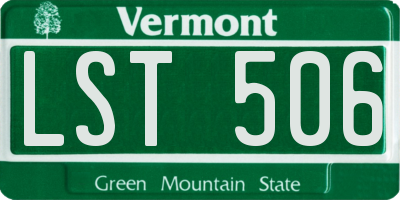 VT license plate LST506