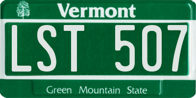 VT license plate LST507