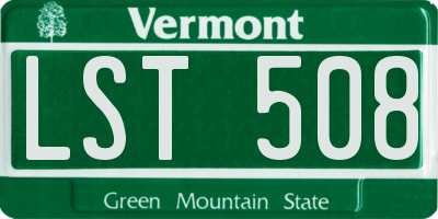 VT license plate LST508